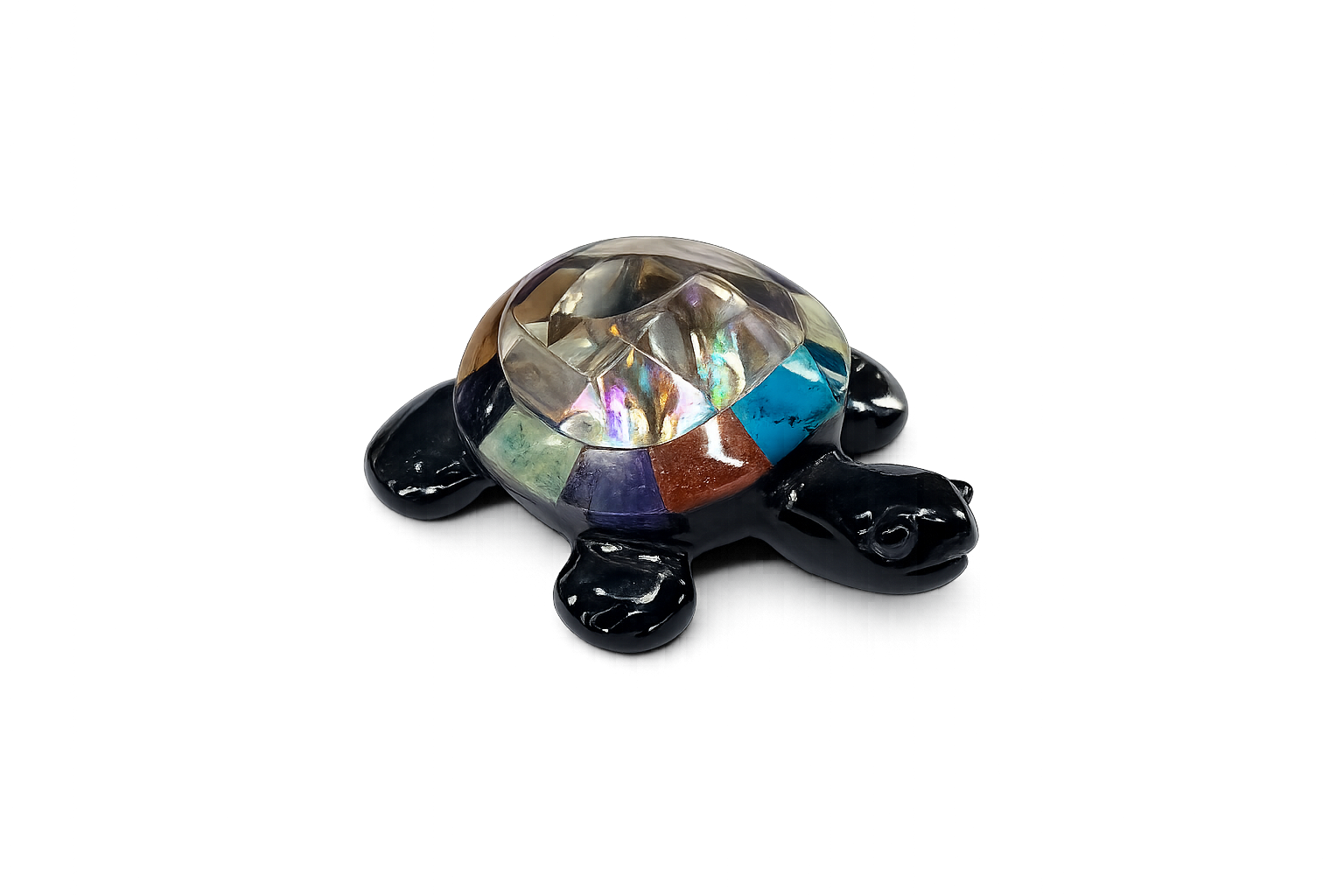 Tortuga Decorativa de Obsidiana Mexicana