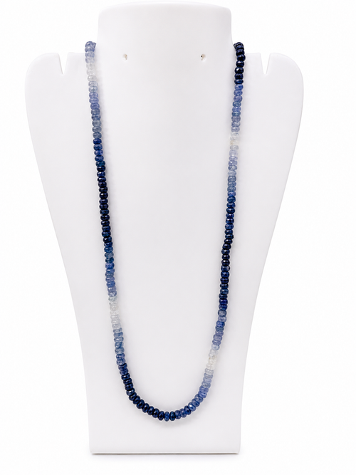 Collar de Zafiro Facetado – Plata 925
