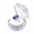 Anillo de Amatista facetada oval con plata 925