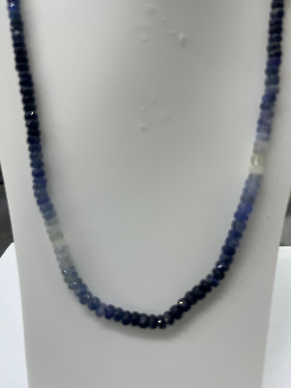 Collar de Zafiro Facetado – Plata 925